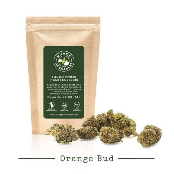 Orange Bud indoor cbd variete fleur puissant cannabis legal avis beuh